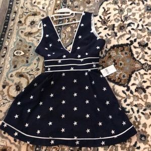 Brand NWT Lauren James XL seersucker dress, navy